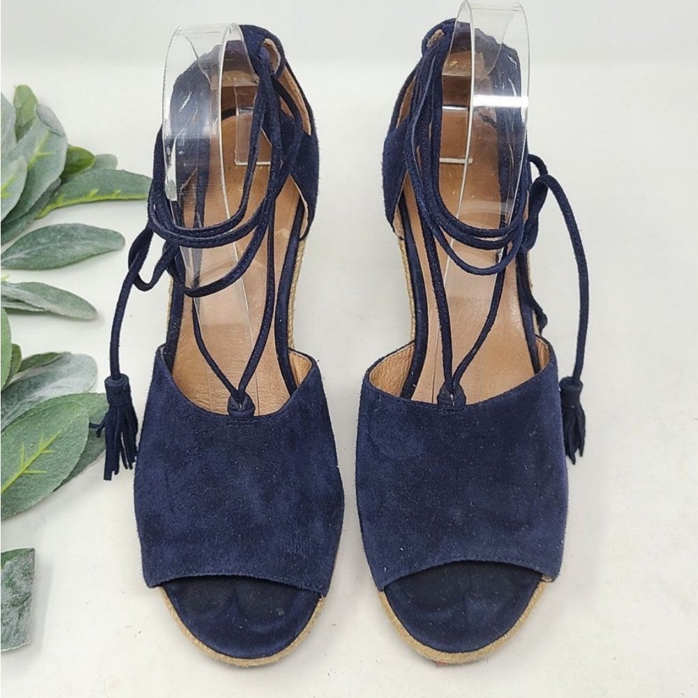 CABI Women's Isla Espadrilles Wedges Aztec Tribal Tassel 8